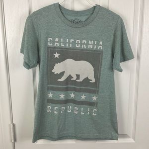 Pre-Owned Eighty Eight Kids’ Green/Gray California Crew Neck T-Shirt, Size 10/12